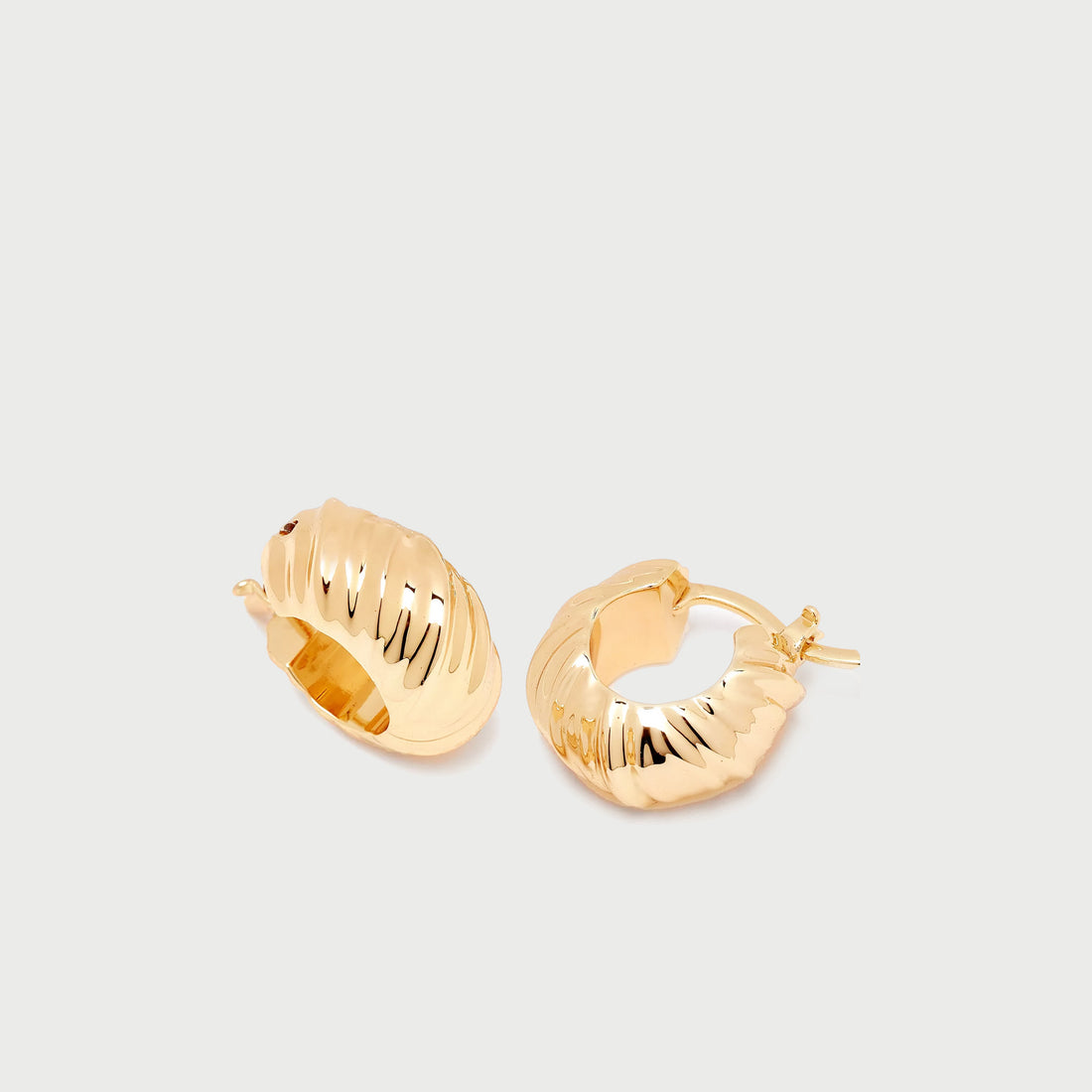 Kola Mini Chubby Hoop Earrings in Gold