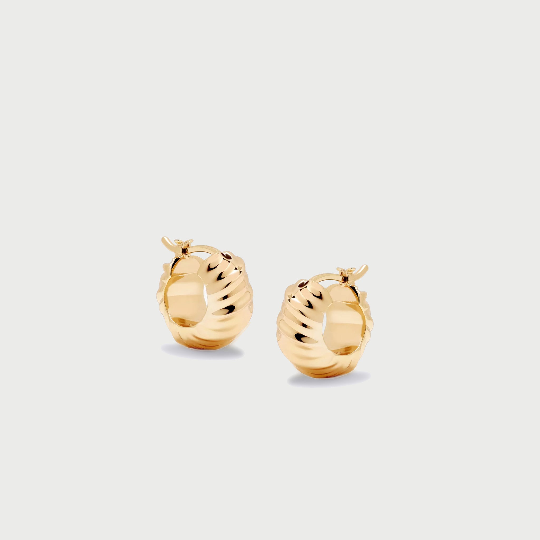 Kola Mini Chubby Hoop Earrings in Gold