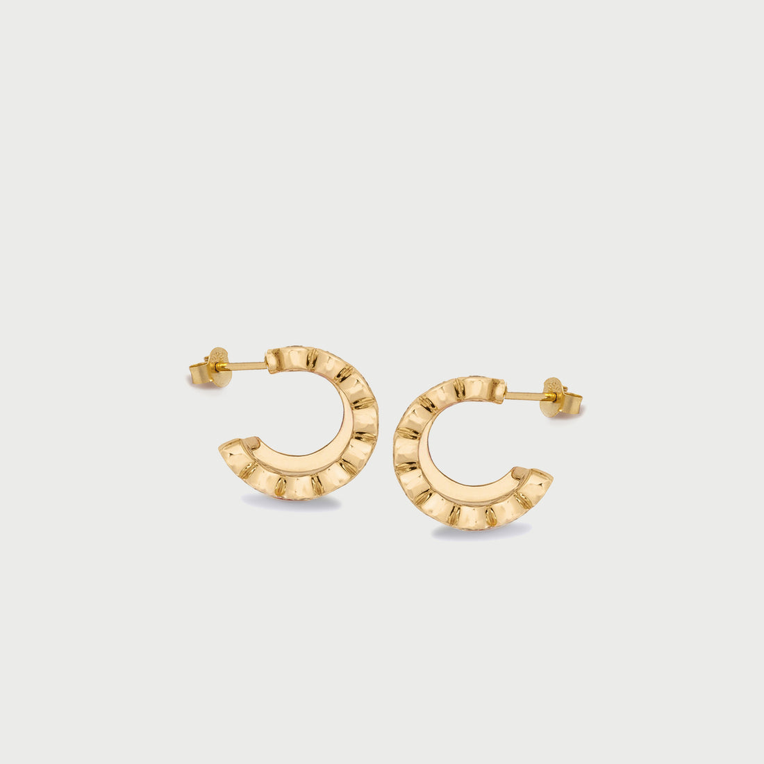 Avert Mini Crystal Double Hoop Earrings in Gold