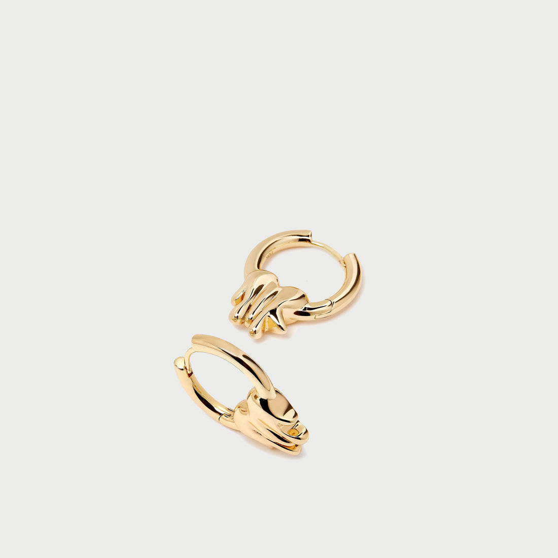 Loff Heart Mini Hoop Earrings in Gold