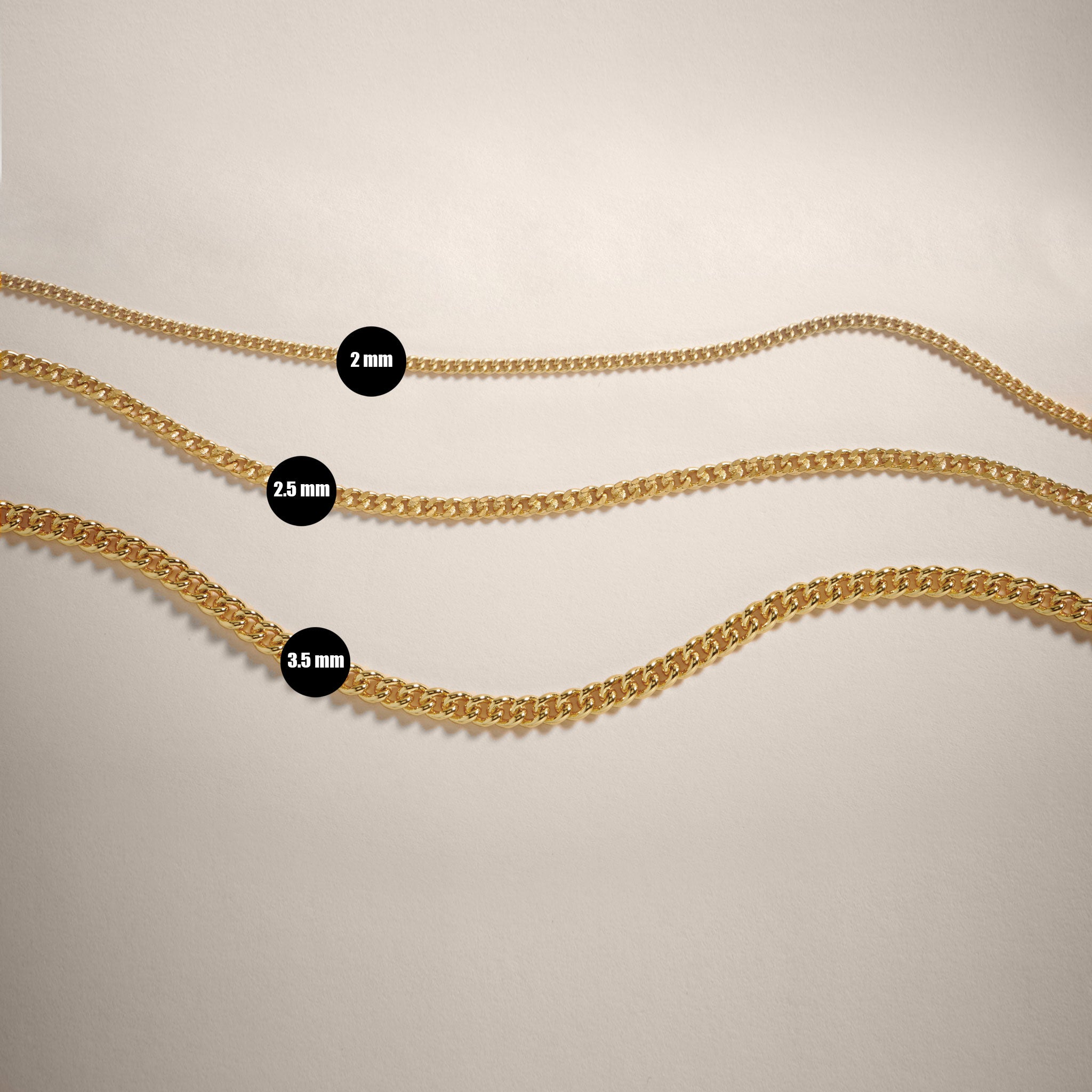 Curb Chain Necklace in Gold