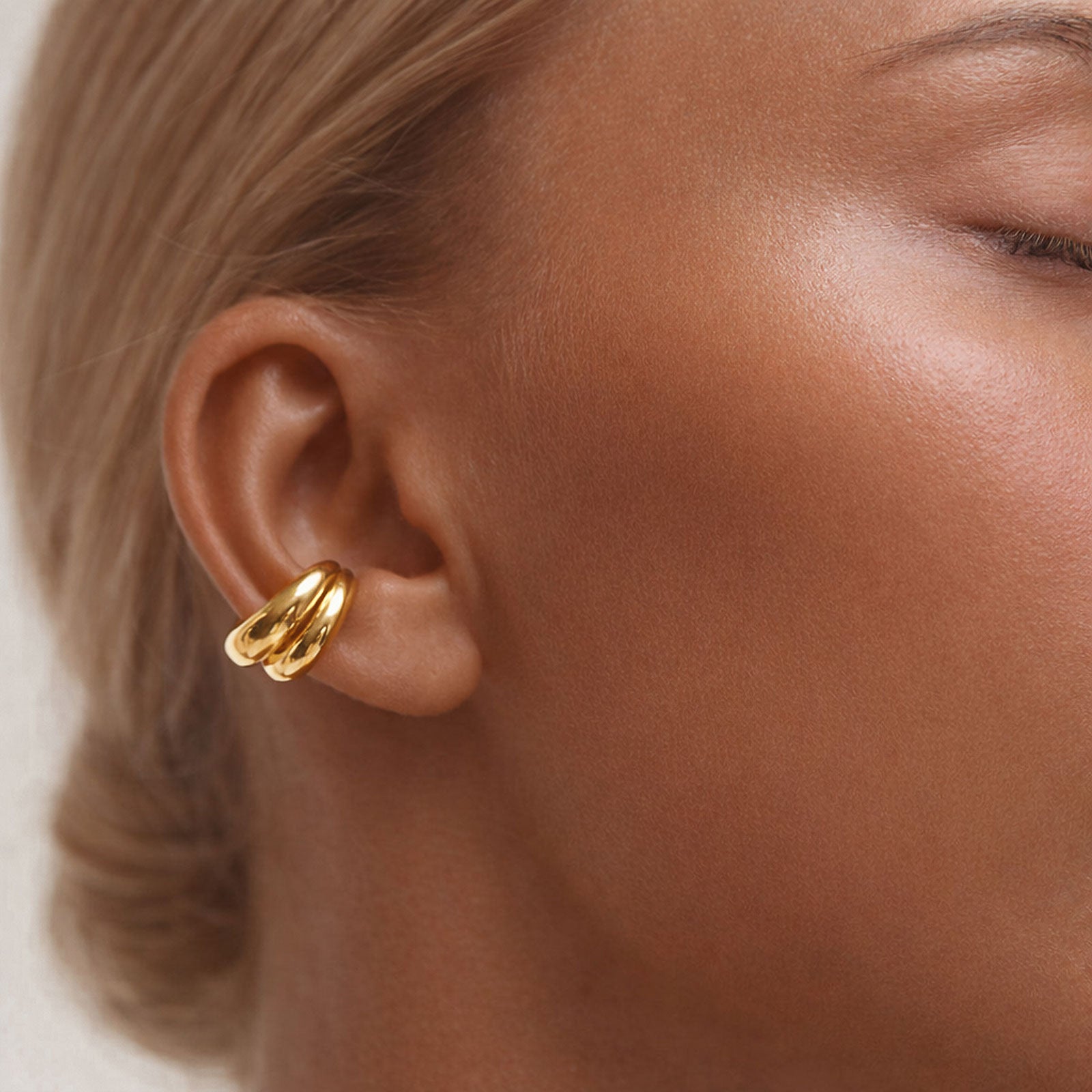 Charlotte x YOJ Ripple Cuff in Gold