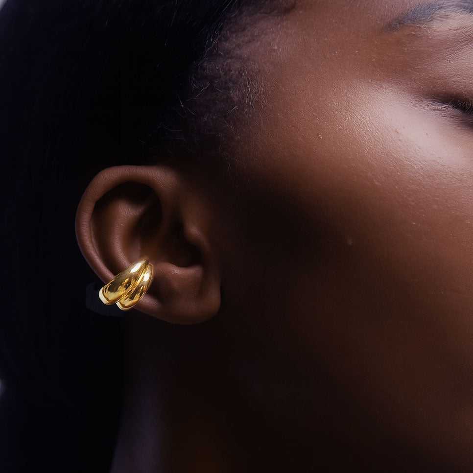 Charlotte x YOJ Ripple Cuff in Gold