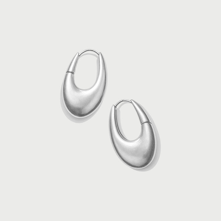 Charlotte x YOJ Eclipse Midi Hoops in Silver