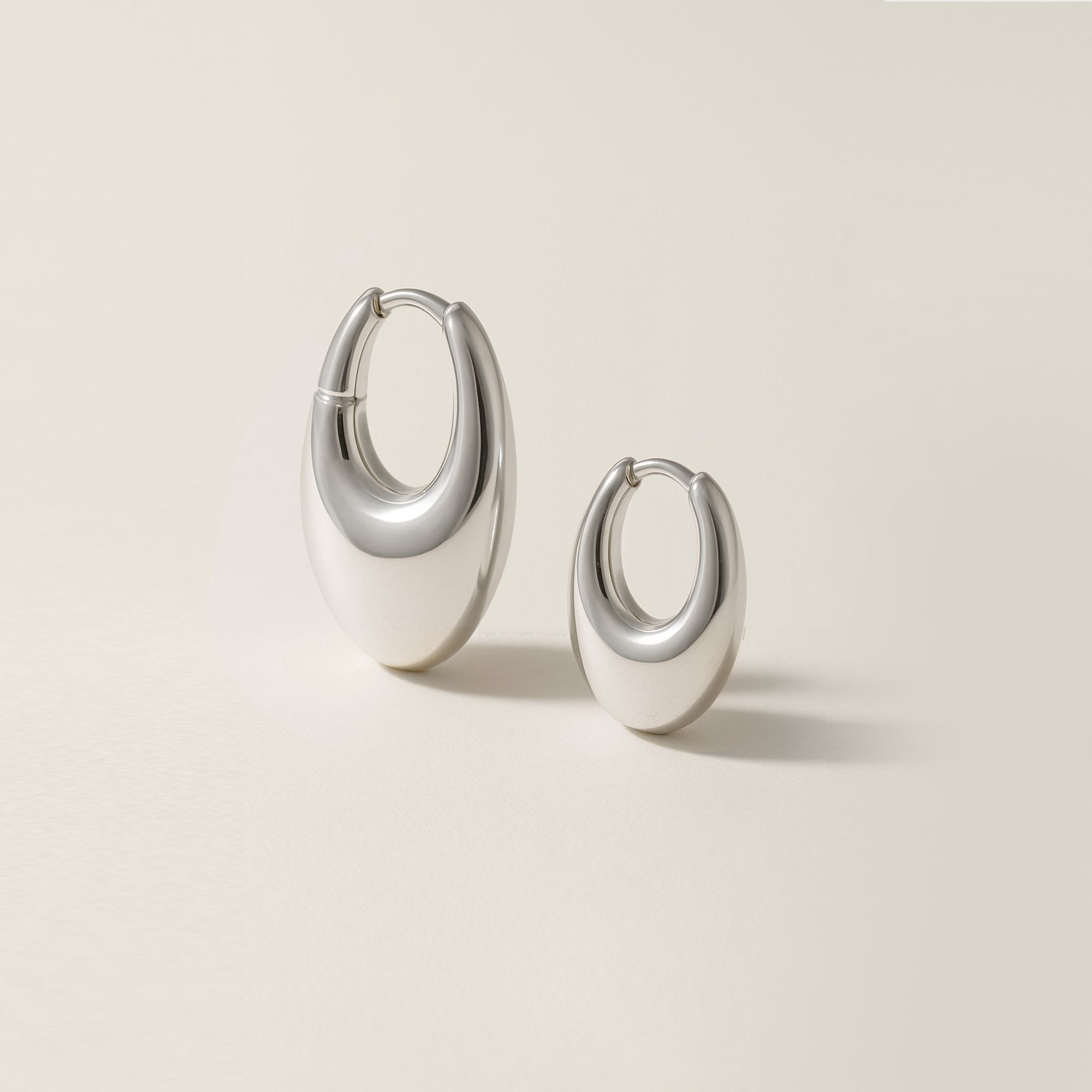Charlotte x YOJ Eclipse Mini Hoops in Silver