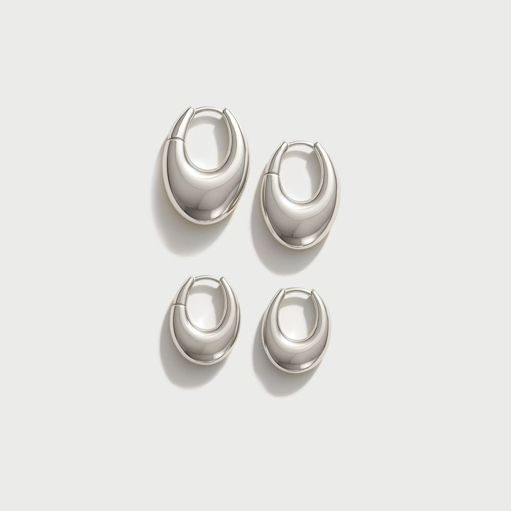 Charlotte x YOJ Eclipse Mini Hoops in Silver