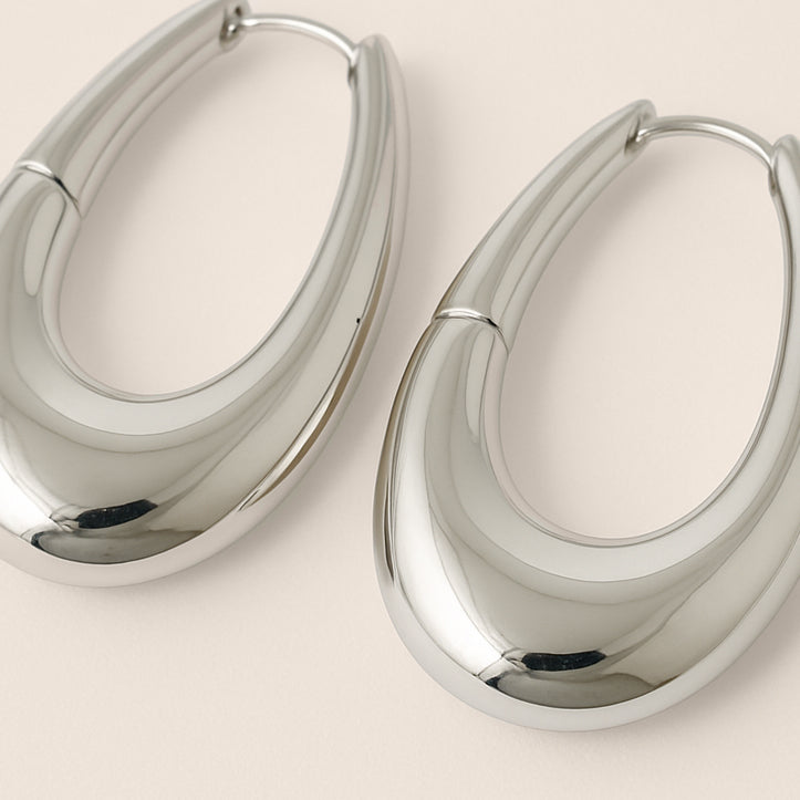 Charlotte x YOJ Molten Maxi Earrings in Silver