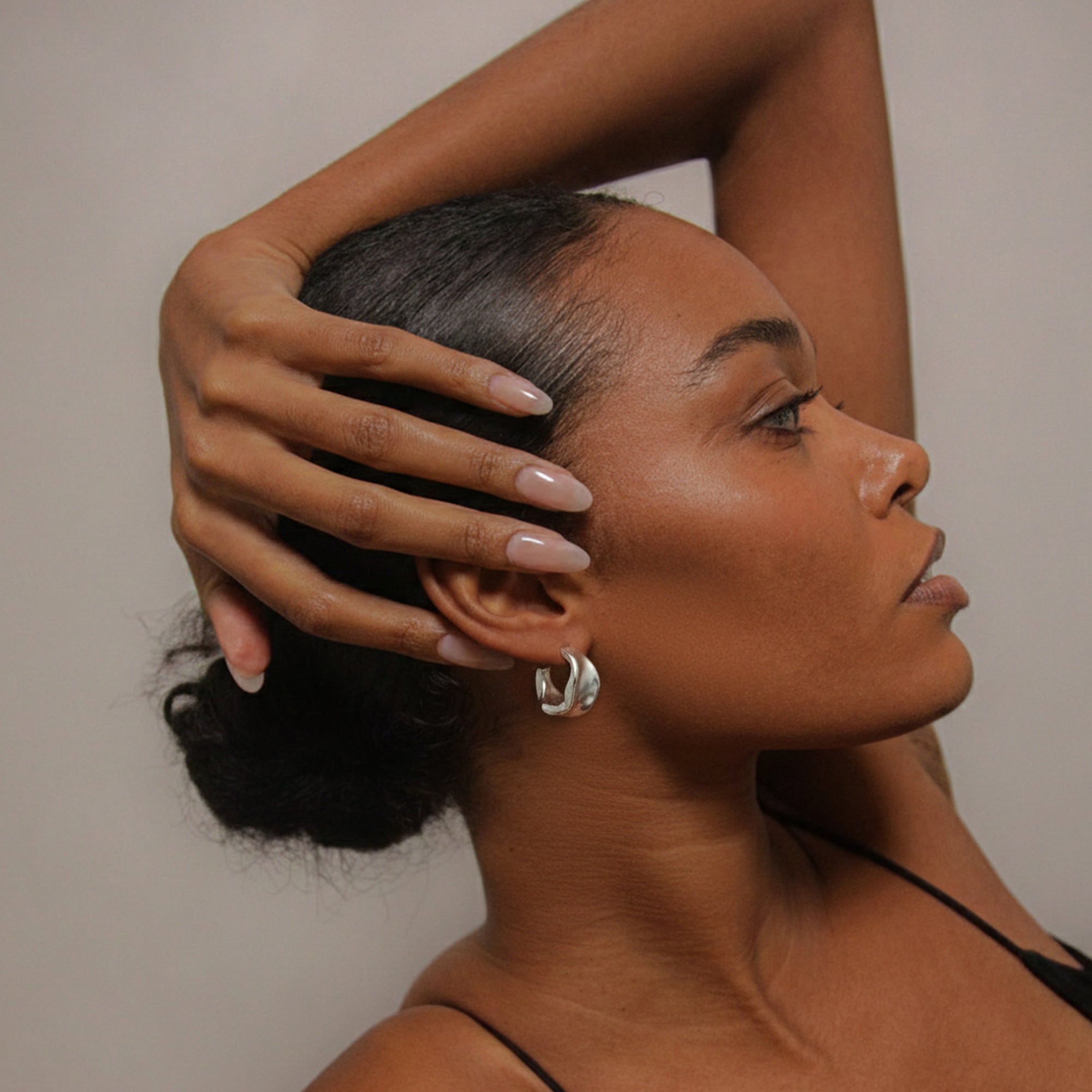 Charlotte x YOJ Molten Curve Earring in Silver