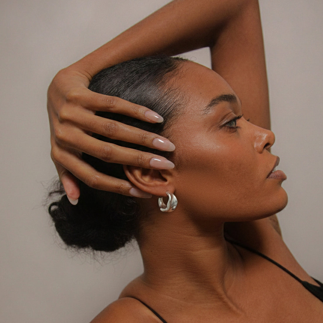 Charlotte x YOJ Molten Curve Earring in Silver