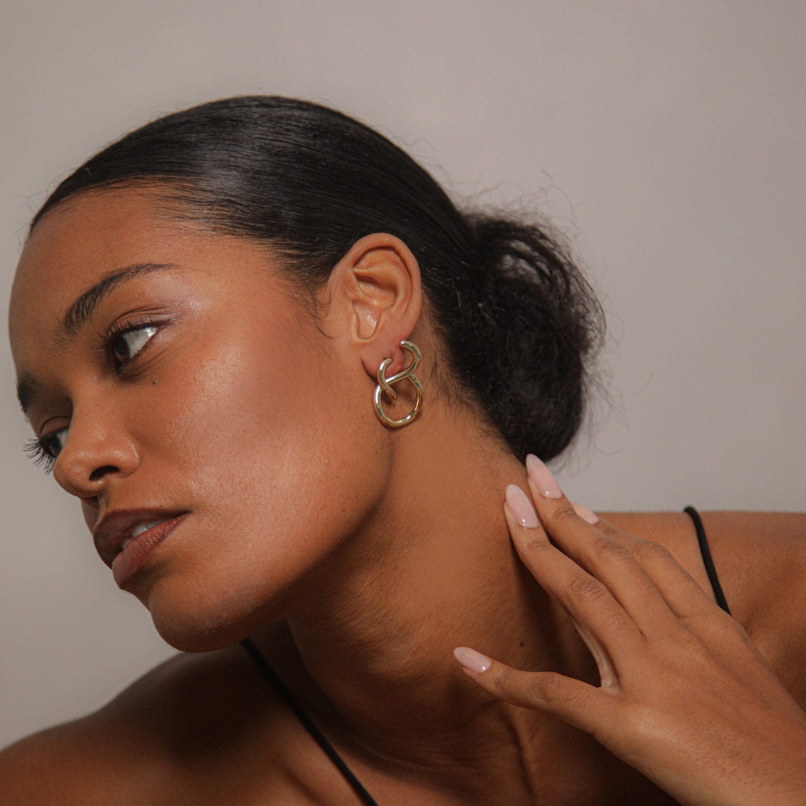 Charlotte x YOJ Aura Loop Earrings in Gold