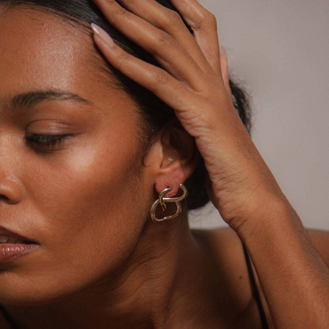 Charlotte x YOJ Aura Loop Earrings in Gold