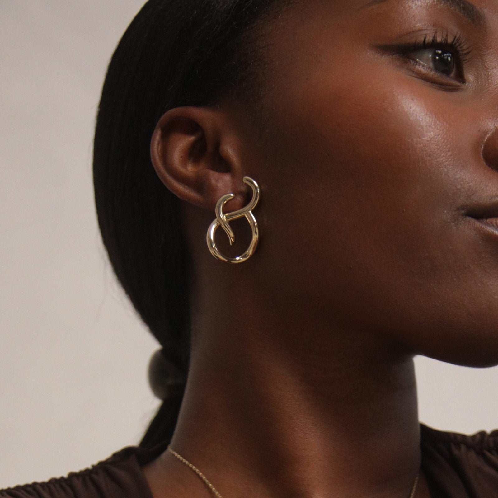 Charlotte x YOJ Aura Loop Earrings in Gold