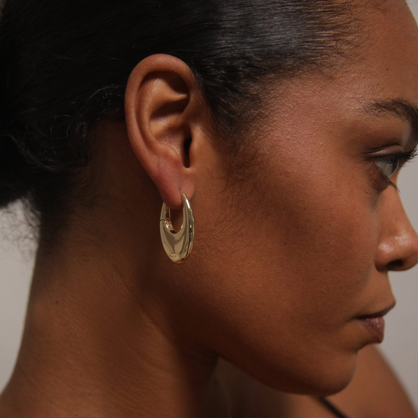 Charlotte x YOJ Eclipse Midi Hoops in Gold