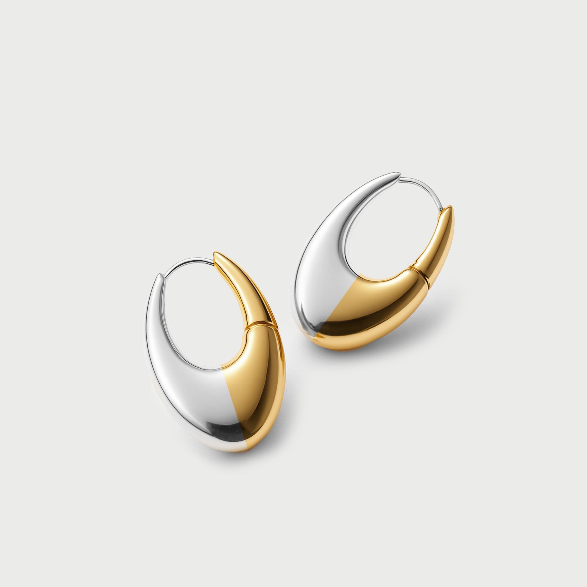 Charlotte x YOJ  Eclipse Midi Hoops in Two Tone