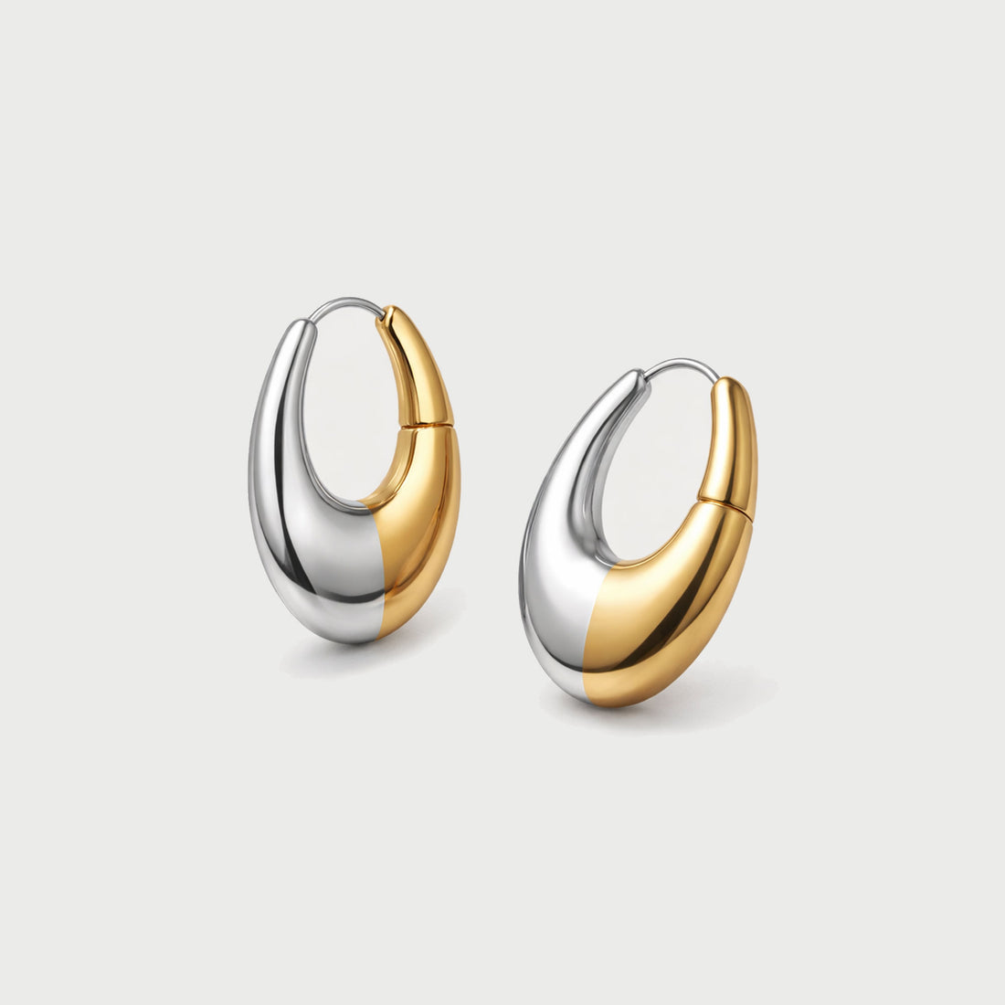 Charlotte x YOJ  Eclipse Midi Hoops in Two Tone