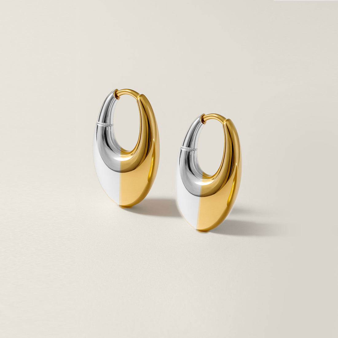 Charlotte x YOJ  Eclipse Midi Hoops in Two Tone
