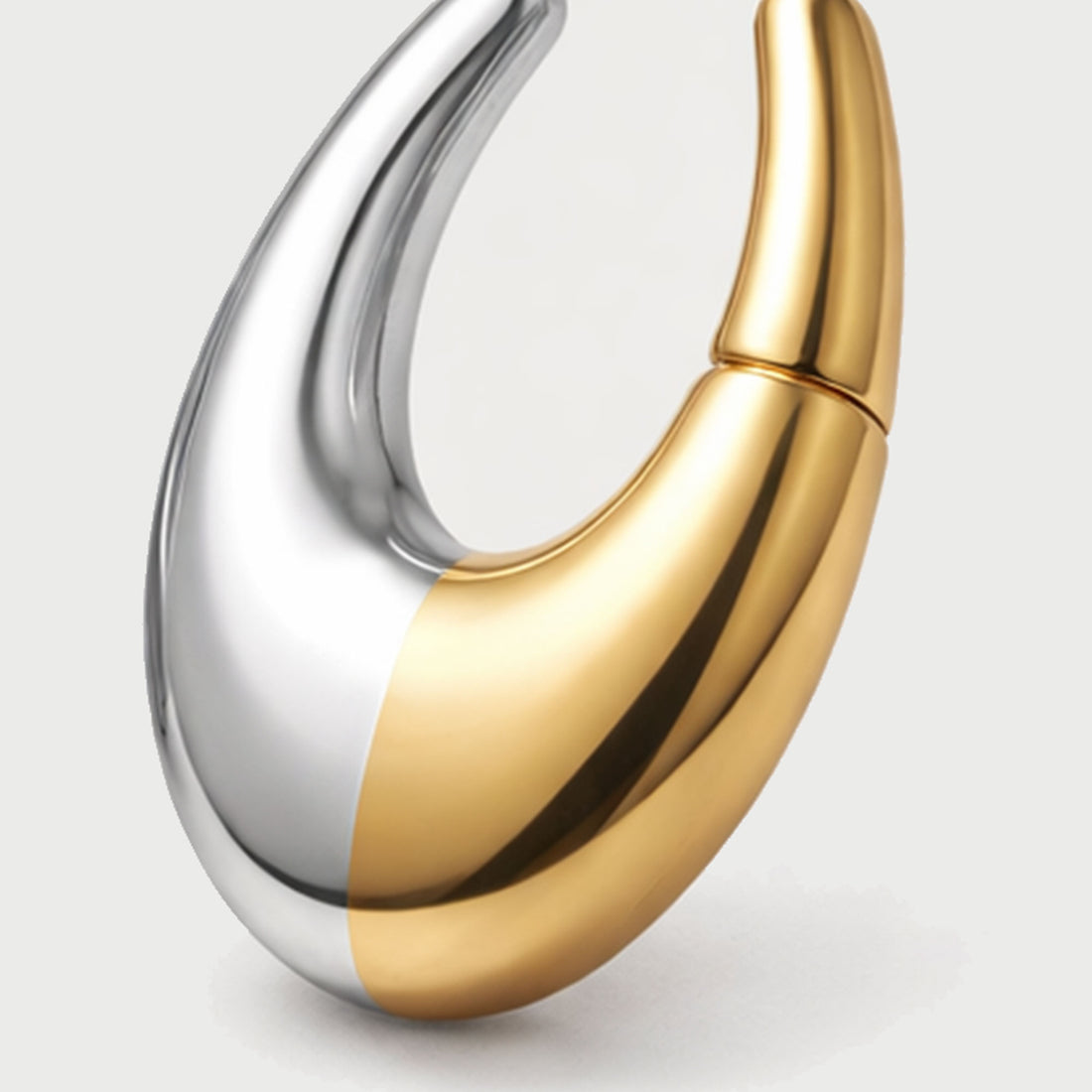 Charlotte x YOJ  Eclipse Midi Hoops in Two Tone