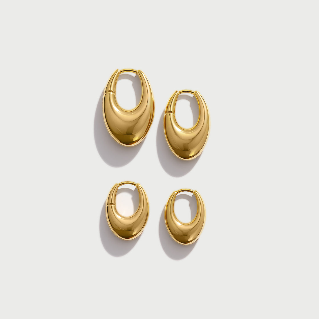 Charlotte x YOJ Eclipse Midi Hoops in Gold