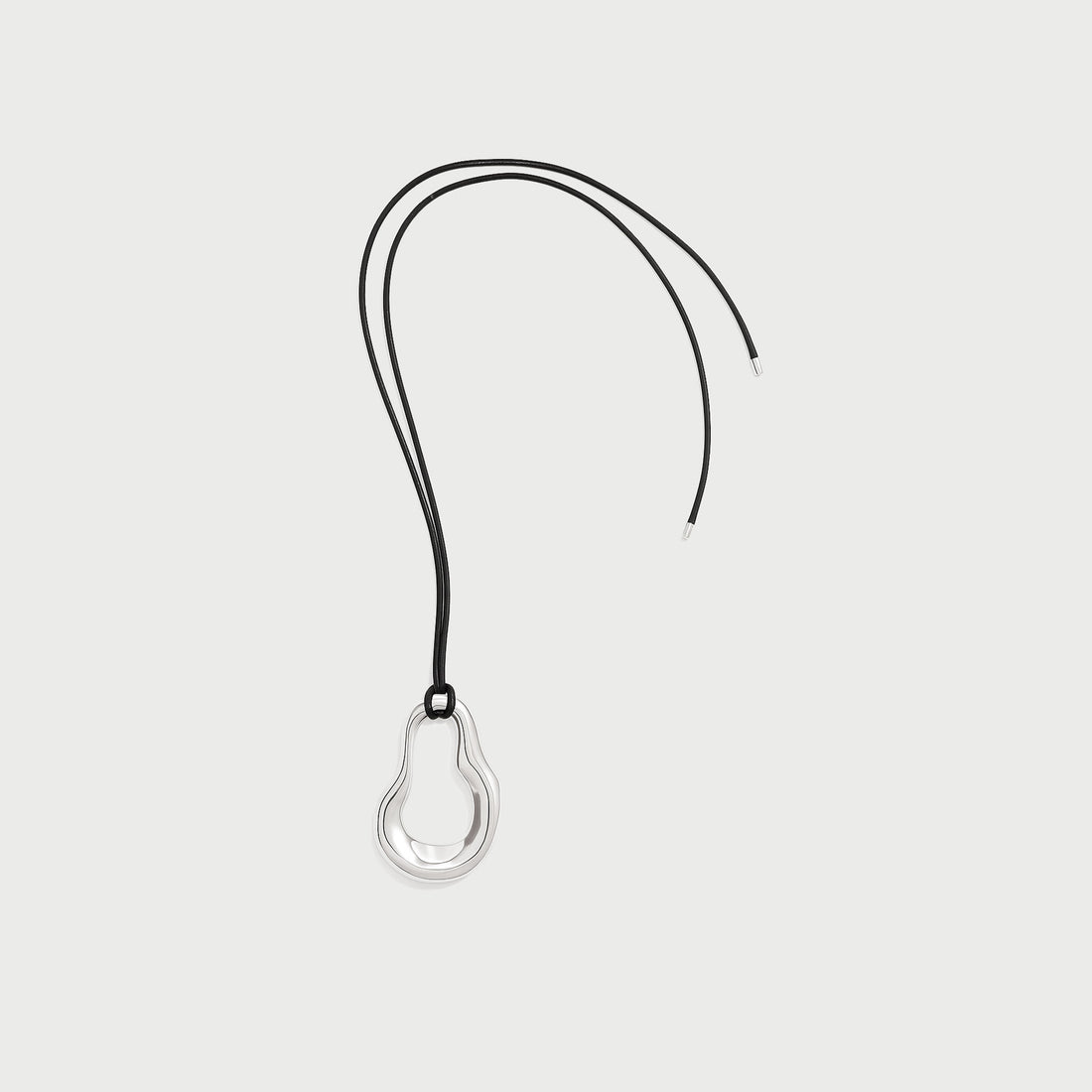 Charlotte x YOJ Nova Wave Necklace in Silver & Black Cord