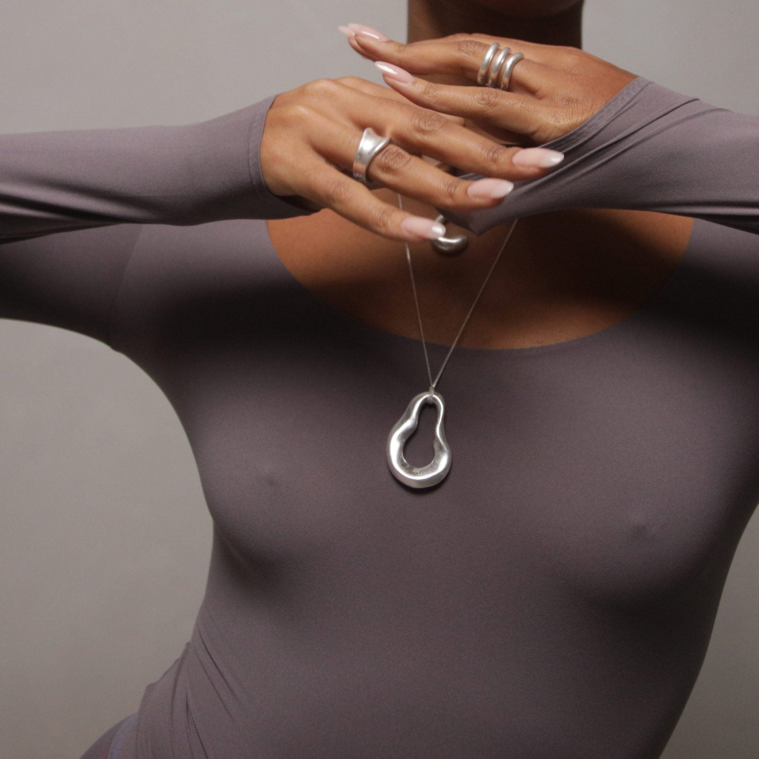 Charlotte x YOJ Nova Wave Necklace in Silver