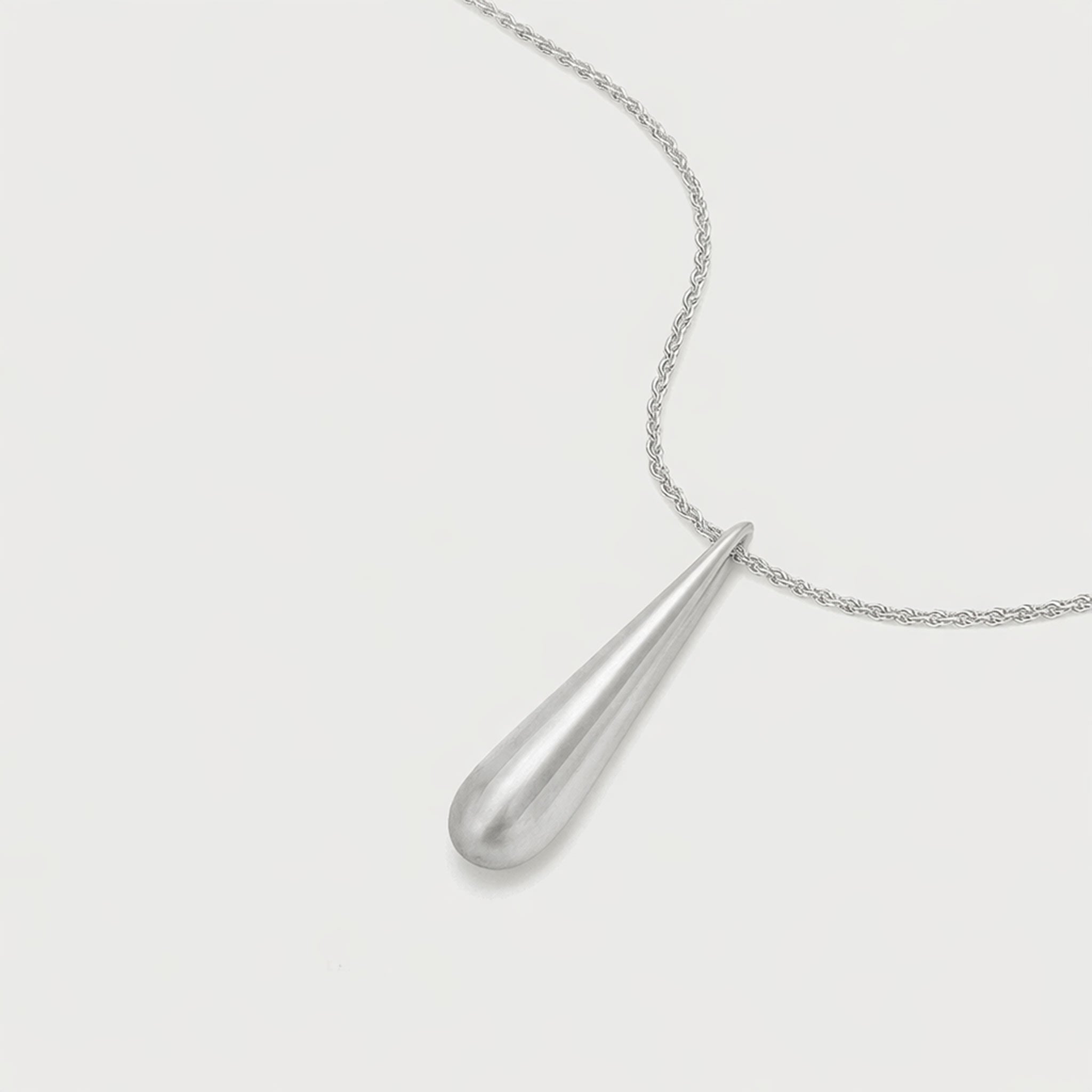 Charlotte x YOJ Eos Teardrop Necklace in Silver