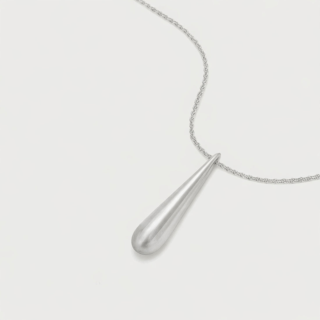 Charlotte x YOJ Eos Teardrop Necklace in Silver