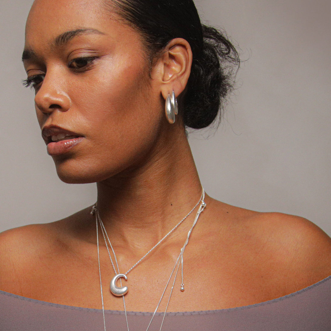 Charlotte x YOJ Astra Liquid Necklace in Silver