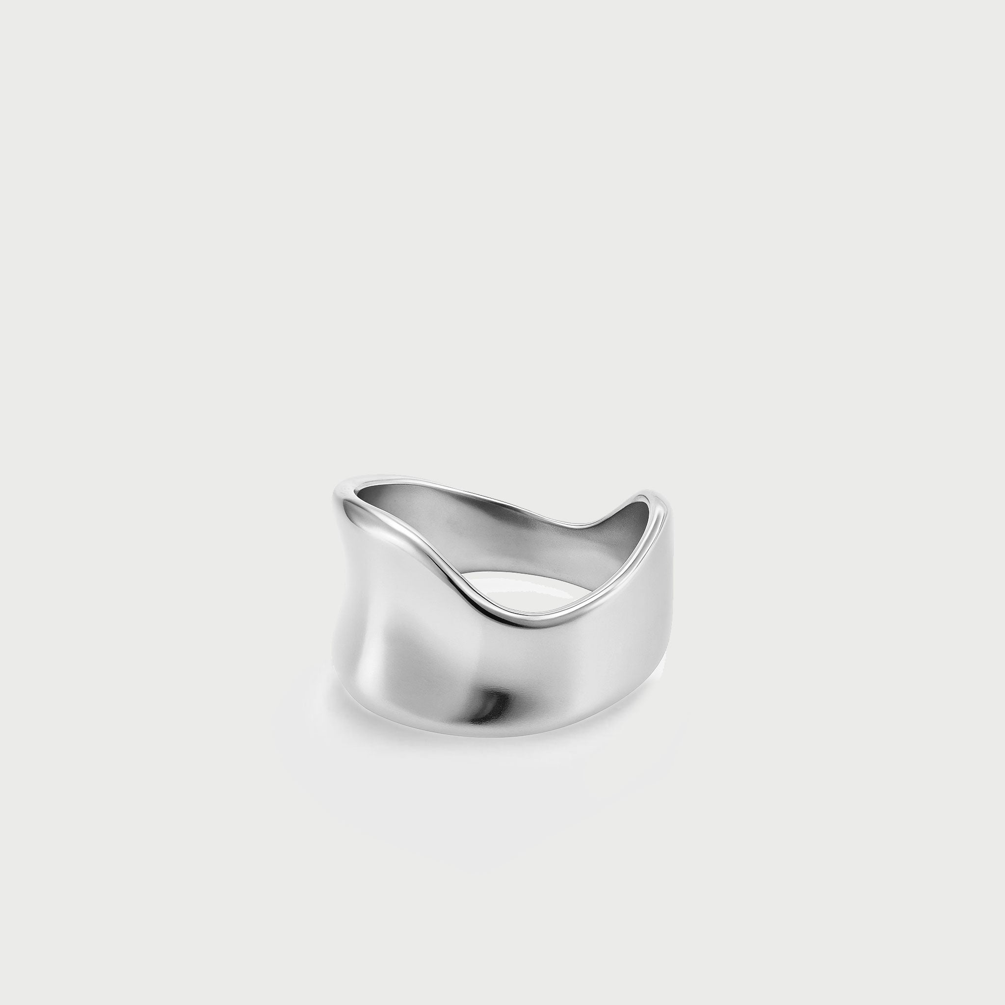 Charlotte x YOJ Molten Curve Ring in Silver