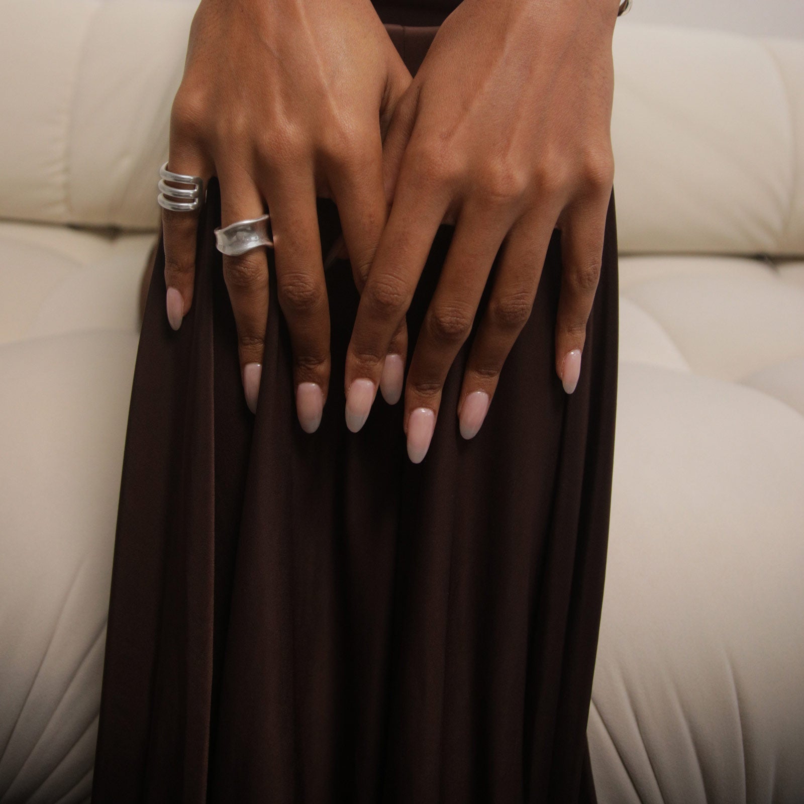 Charlotte x YOJ Molten Curve Ring in Silver
