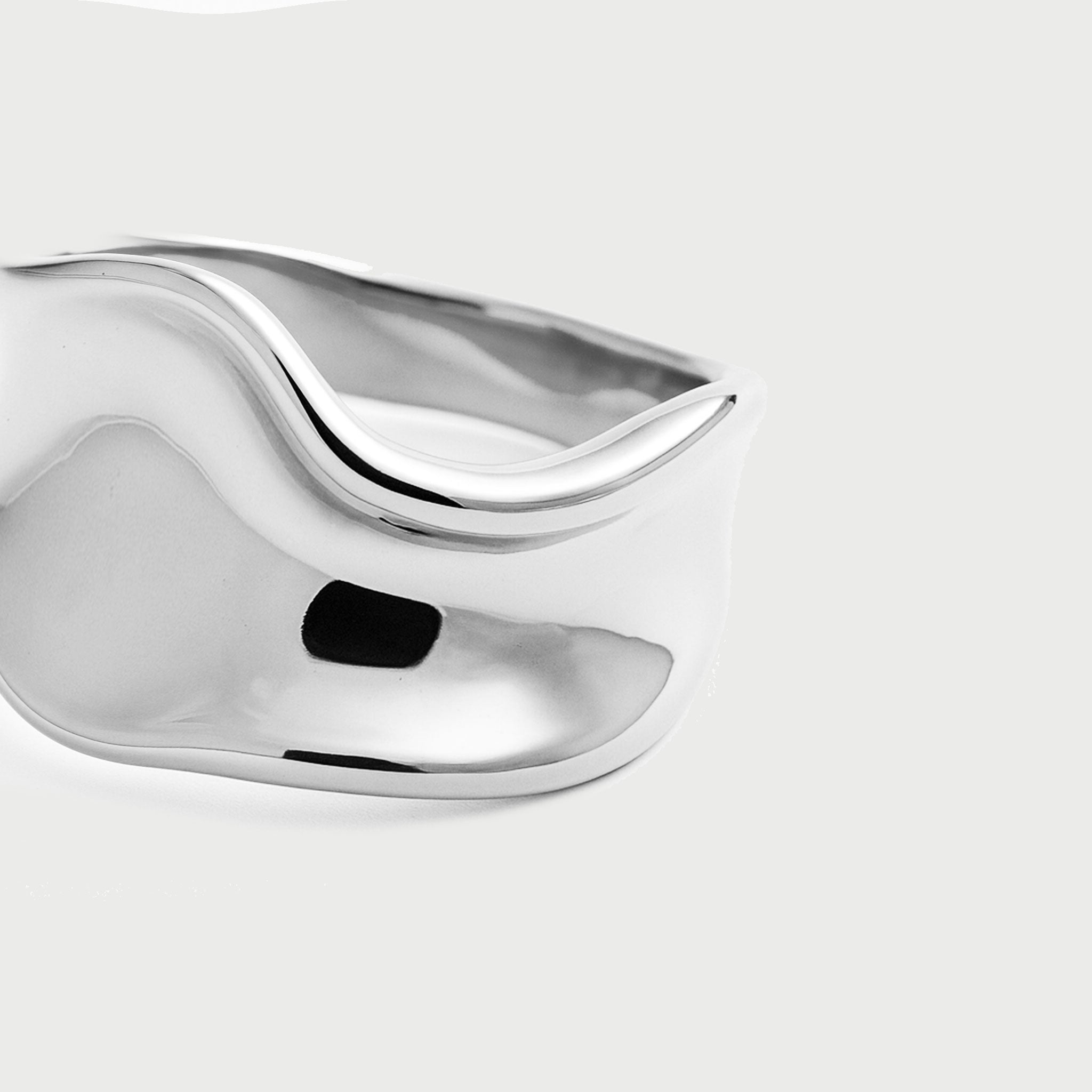 Charlotte x YOJ Molten Curve Ring in Silver