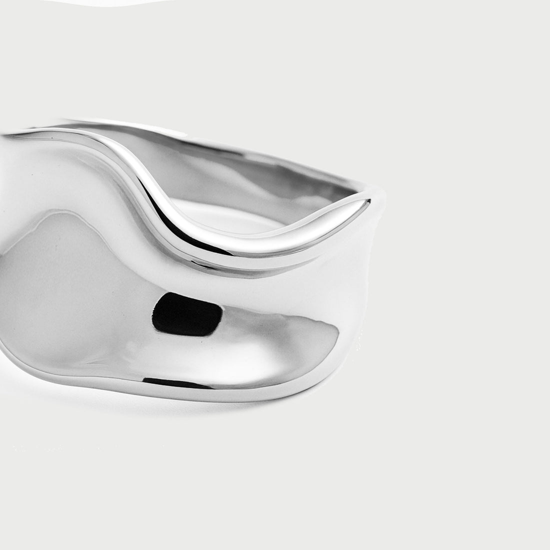 Charlotte x YOJ Molten Curve Ring in Silver