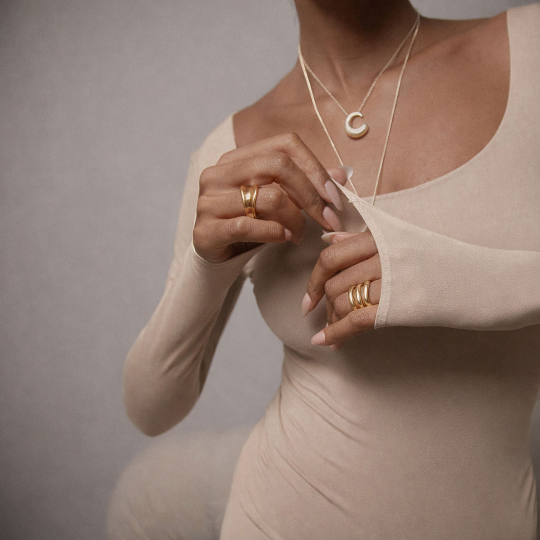 Charlotte x YOJ Arc Ring in Gold