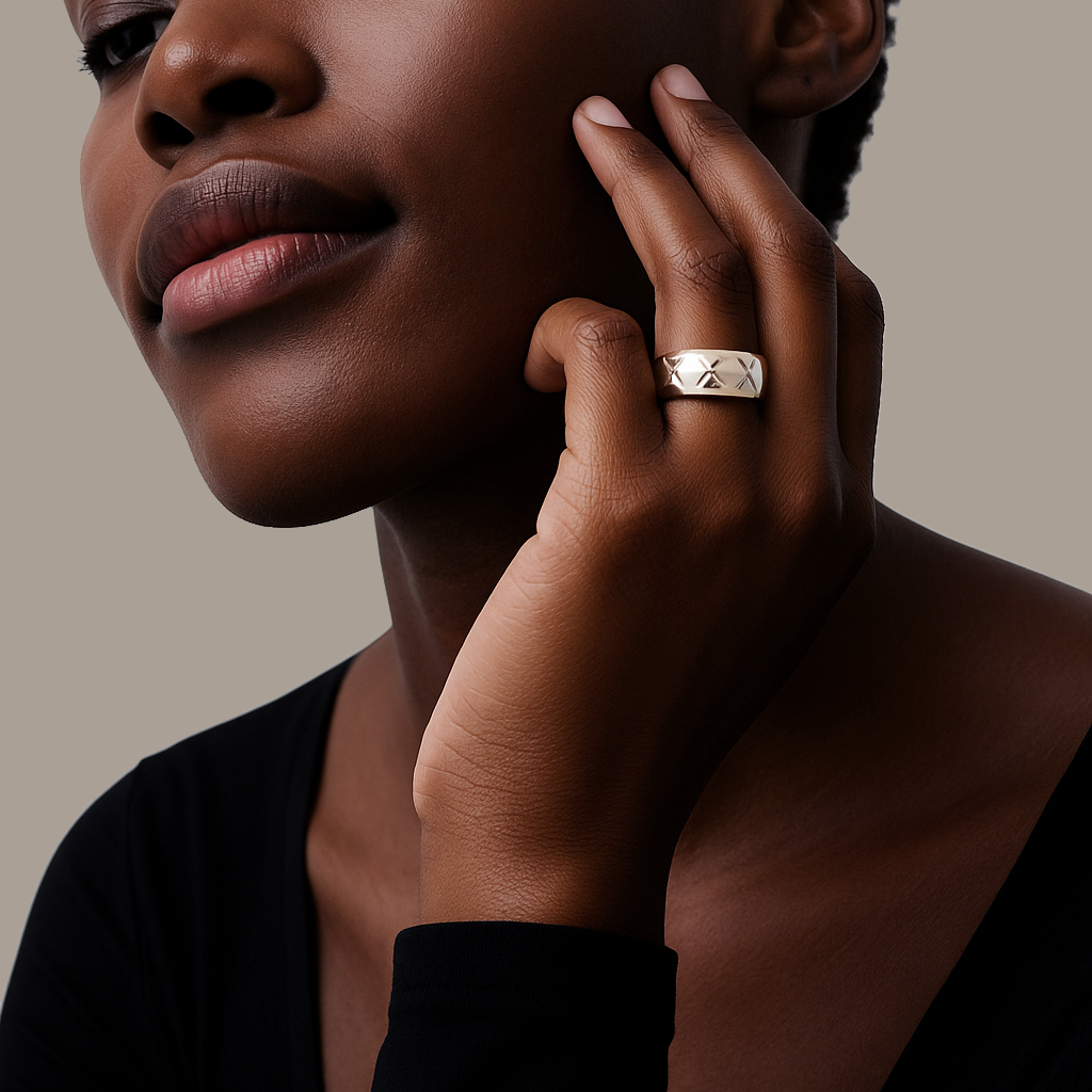 X-ray Band Ring in Silver