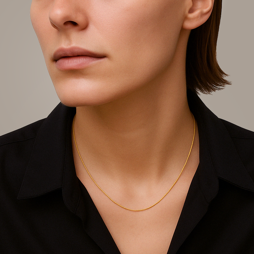 Montana Mini Snake Chain Necklace in Gold