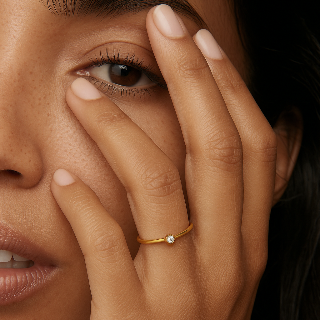 14ct Yellow Gold Diamond Band Ring