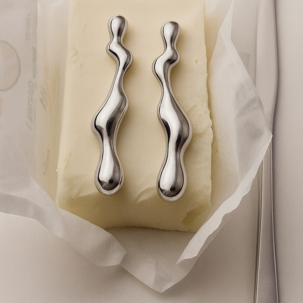 Charlotte x YOJ Magma Drop Earrings in Silver