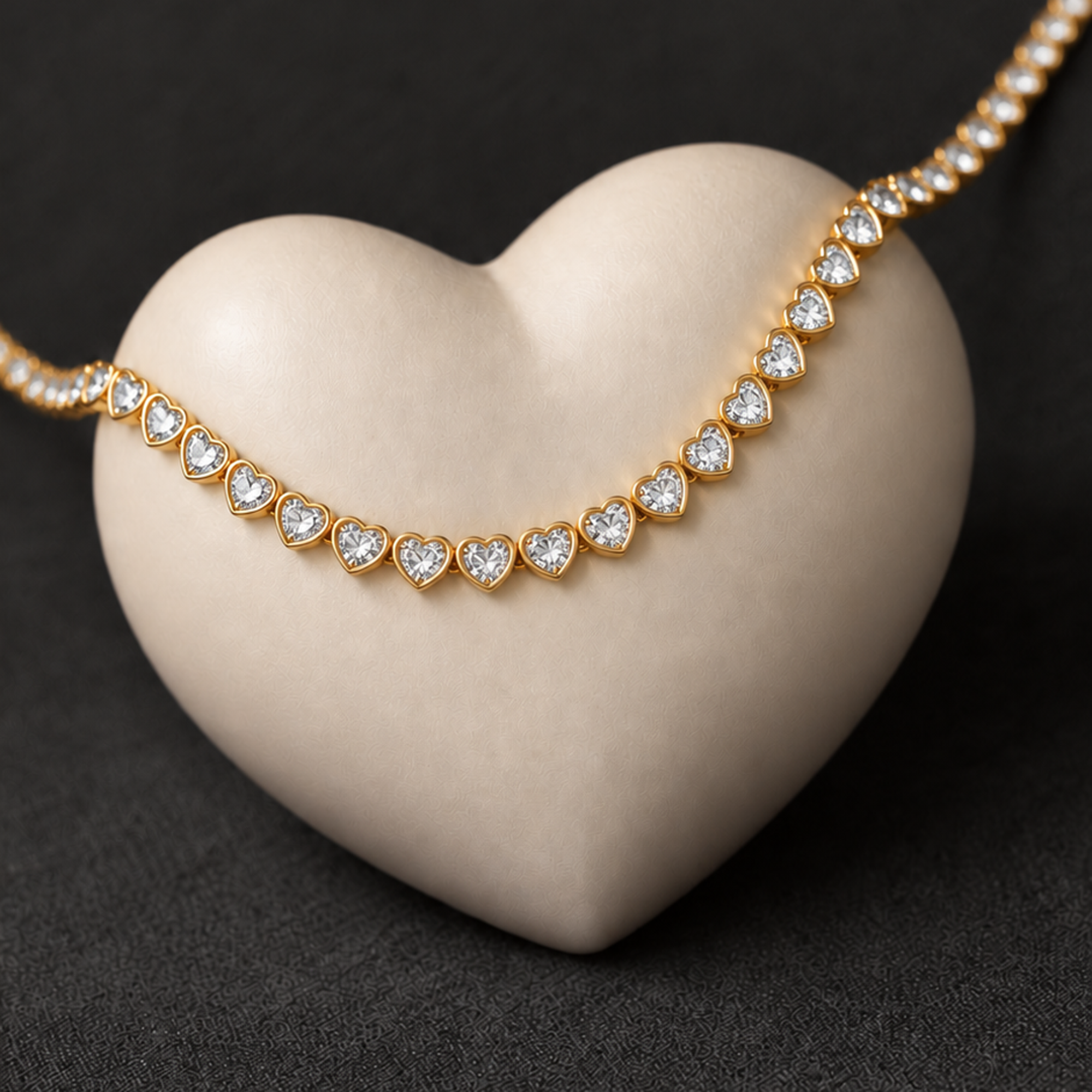 AGAPPI CRYSTAL NECKLACE IN GOLD & CRYSTALS