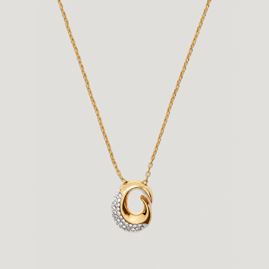 Insignia Pave Necklace in Gold by YOJ