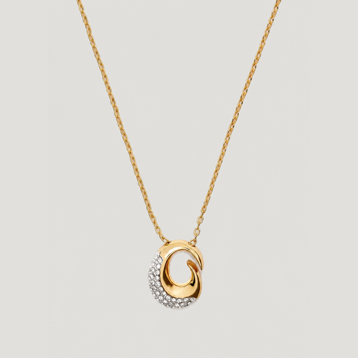 Insignia Pave Necklace in Gold by YOJ