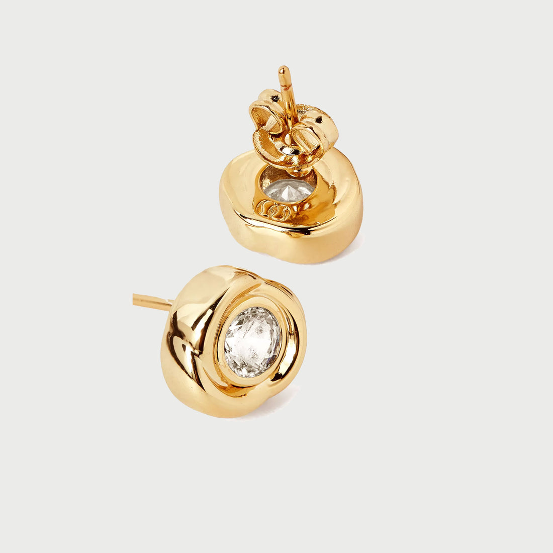 LERINO CRYSTAL STUD EARRINGS IN GOLD