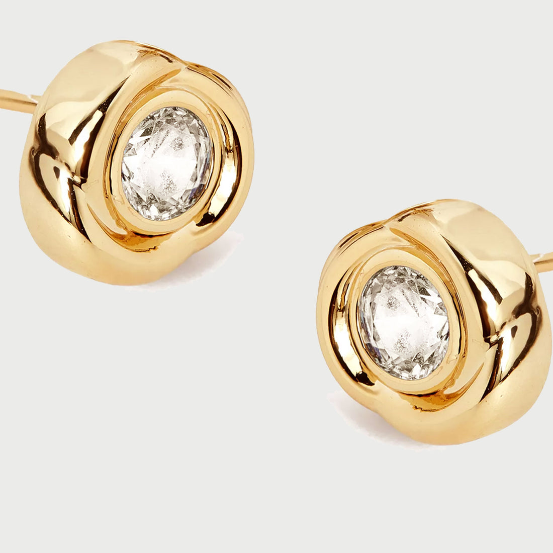 LERINO CRYSTAL STUD EARRINGS IN GOLD