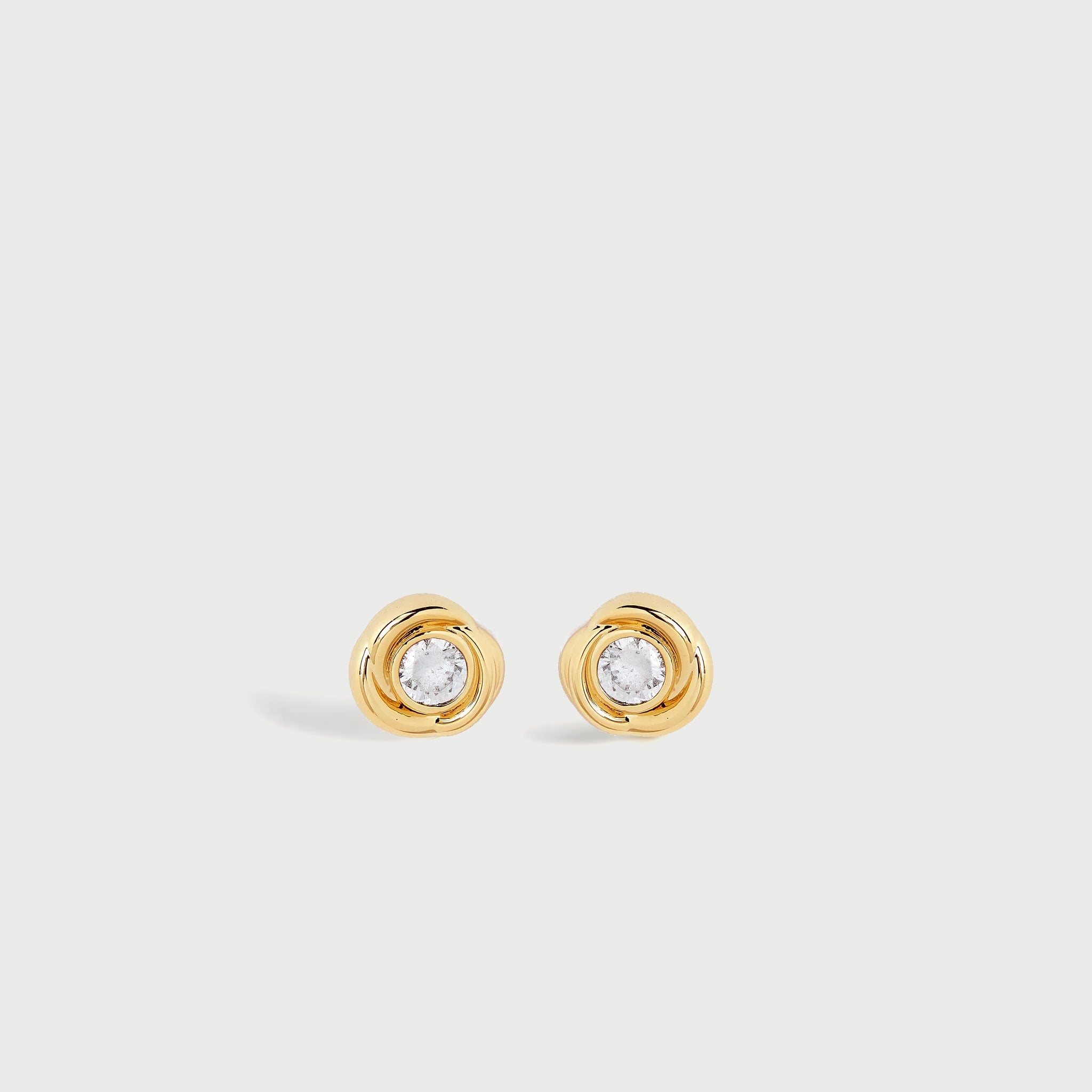 LERINO CRYSTAL STUD EARRINGS IN GOLD