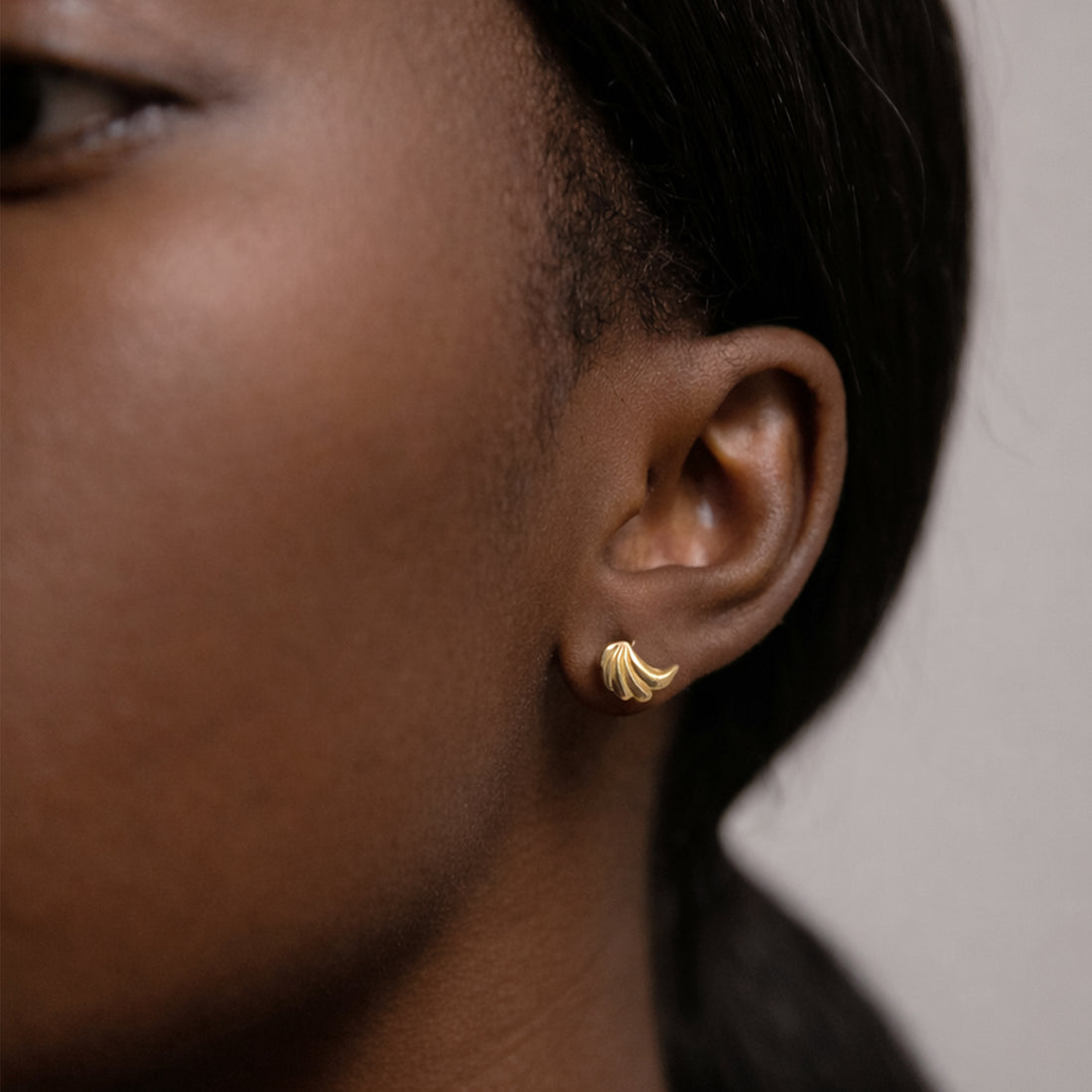 POTOSKA x YOJ Wing Stud Earrings in Gold