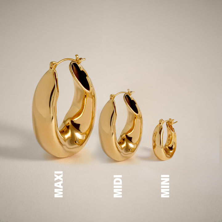 Maxi Falin Chubby Hoop Earrings in Gold