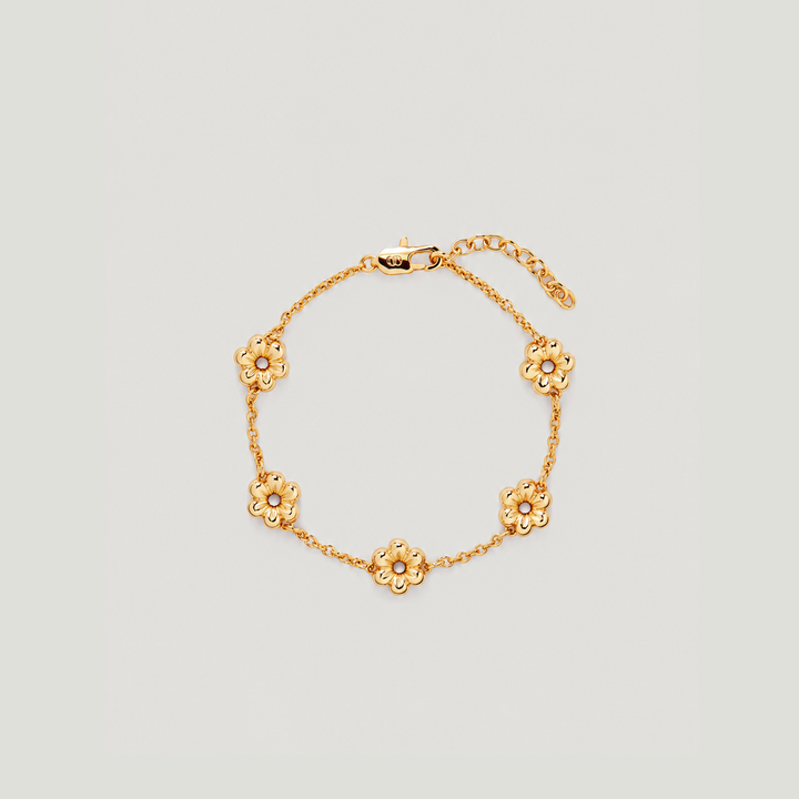 LULO MULTI FLOWER BRACELET IN GOLD