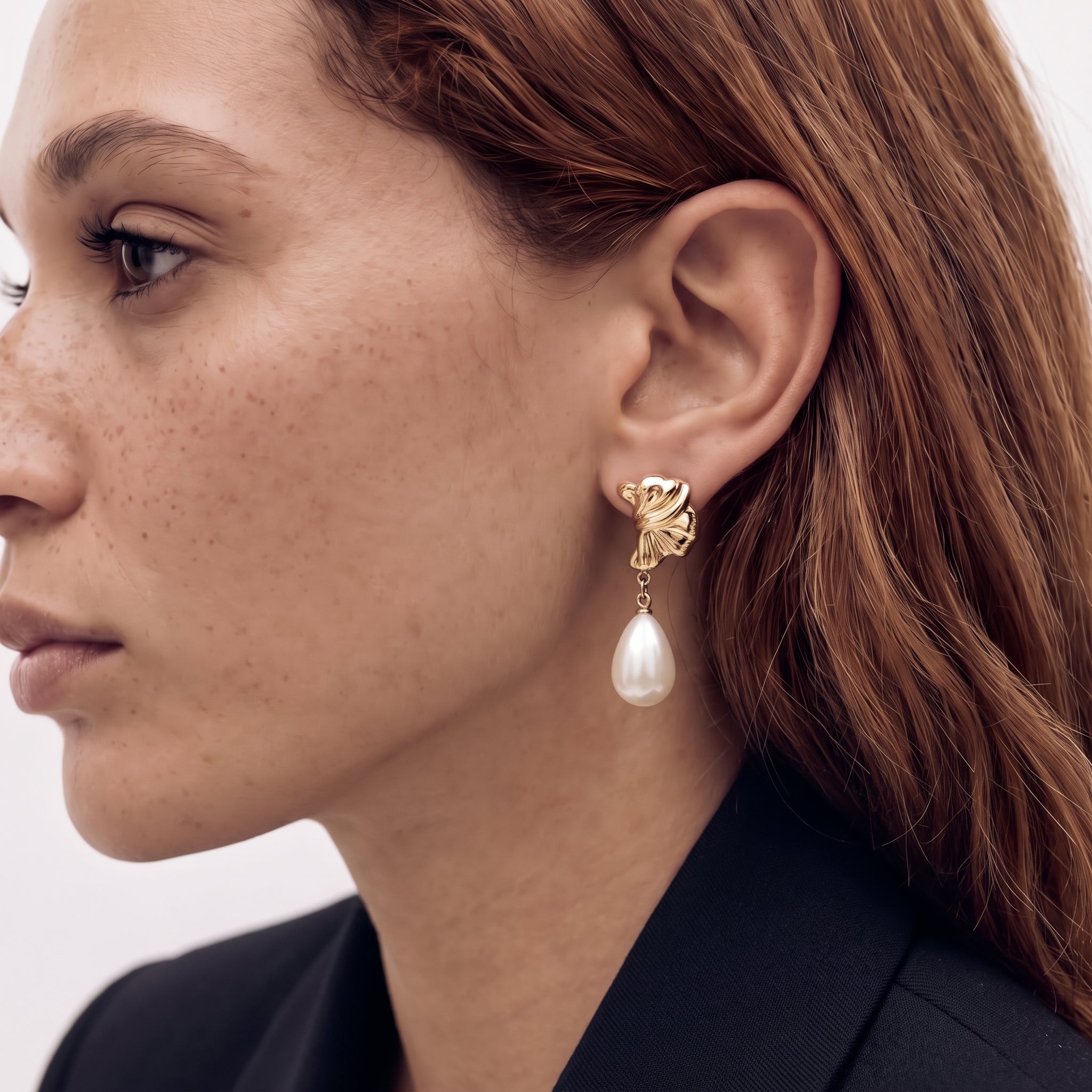 Falermo Mix & Match Drop Earrings In Gold & Pearl