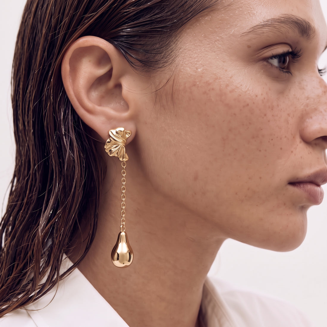 Falermo Mix & Match Drop Earrings In Gold & Pearl