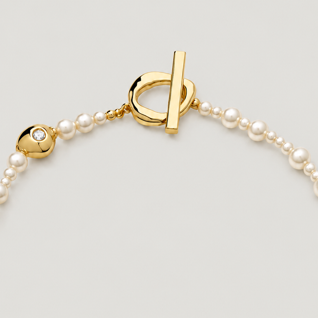 VERLO PEARL BEADED NECKLACE IN GOLD & PEARLS