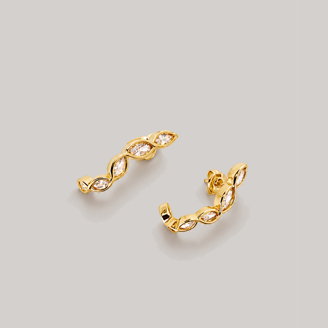 Marco Mini Drop Earrings In Gold & Crystals