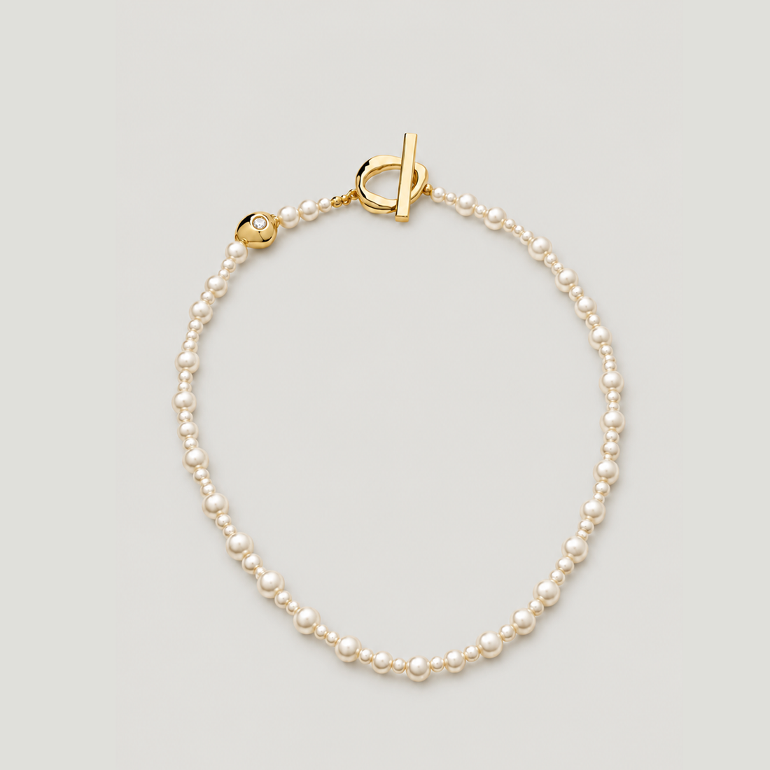 VERLO PEARL BEADED NECKLACE IN GOLD & PEARLS